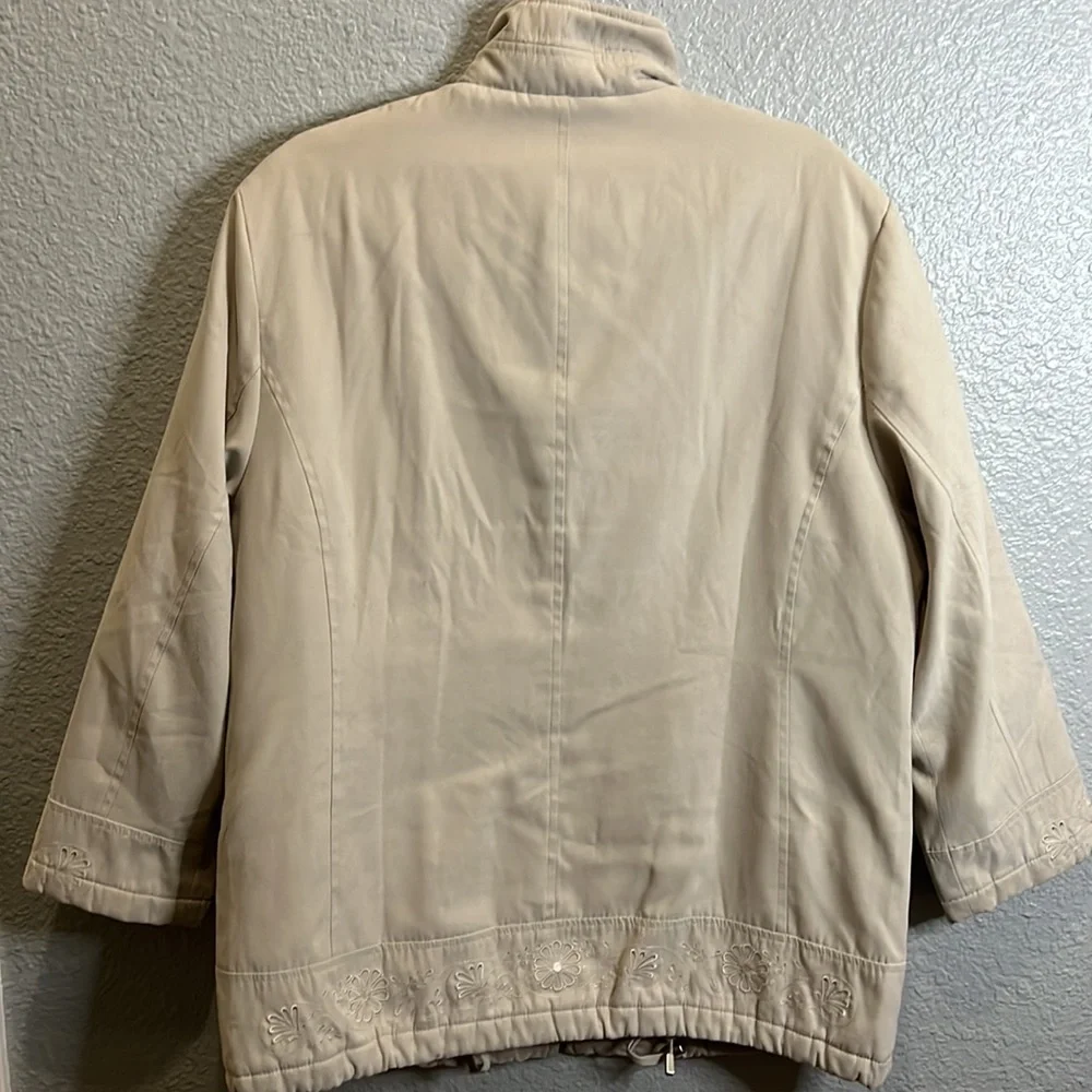 London Fog Cream coat size Large - Picture 3 of 6
